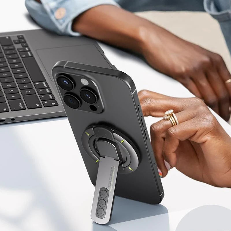 Axomag Pivot — Double-Sided Magnetic Grip & Kickstand