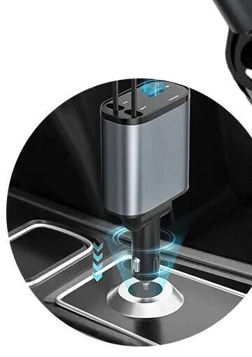 Axomag Socket seated in a car 12V cigarette-lighter socket
