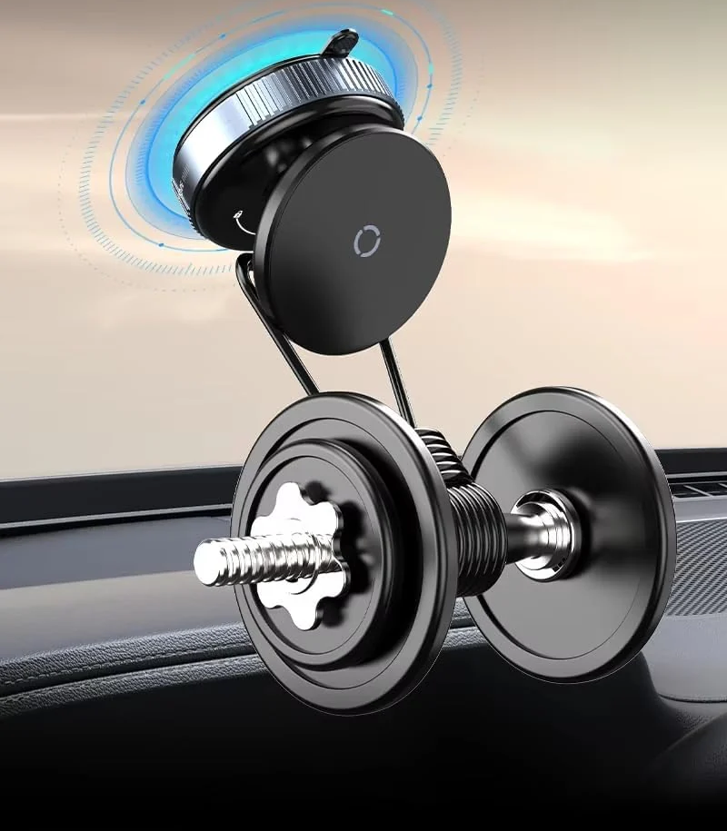 Axomag Vacuum-Lock suction base and magnetic head detail
